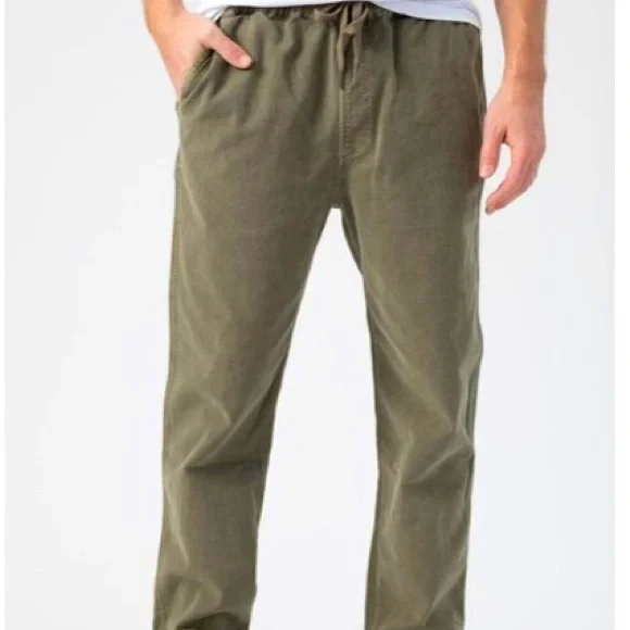 Frame Denim Pants Frame Mens Drawstring Pant In Army Green